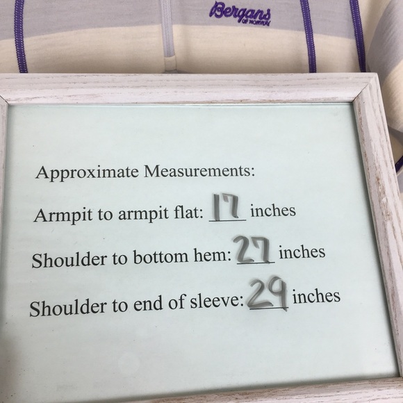 Wool Base Layer Quarter Zip Top Gray White Stripe Women’s S Bergans of Norway - Picture 12 of 12